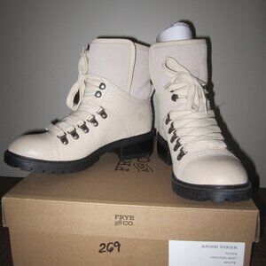 Women's FRYE Anise Hiker Boots White Size 7.5M New in Box